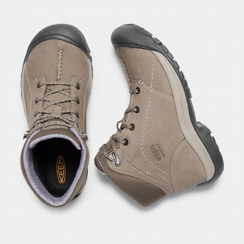 Keen Kaci Kışlık Waterproof Mid - Kadın Kışlık Bot - Haki - Turkey (451083RWJ)